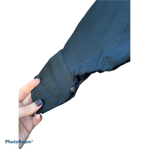 MM. LAFLEUR The Sontag Top - Teal  Green Stretch Silk top size small - Picture 5 of 11